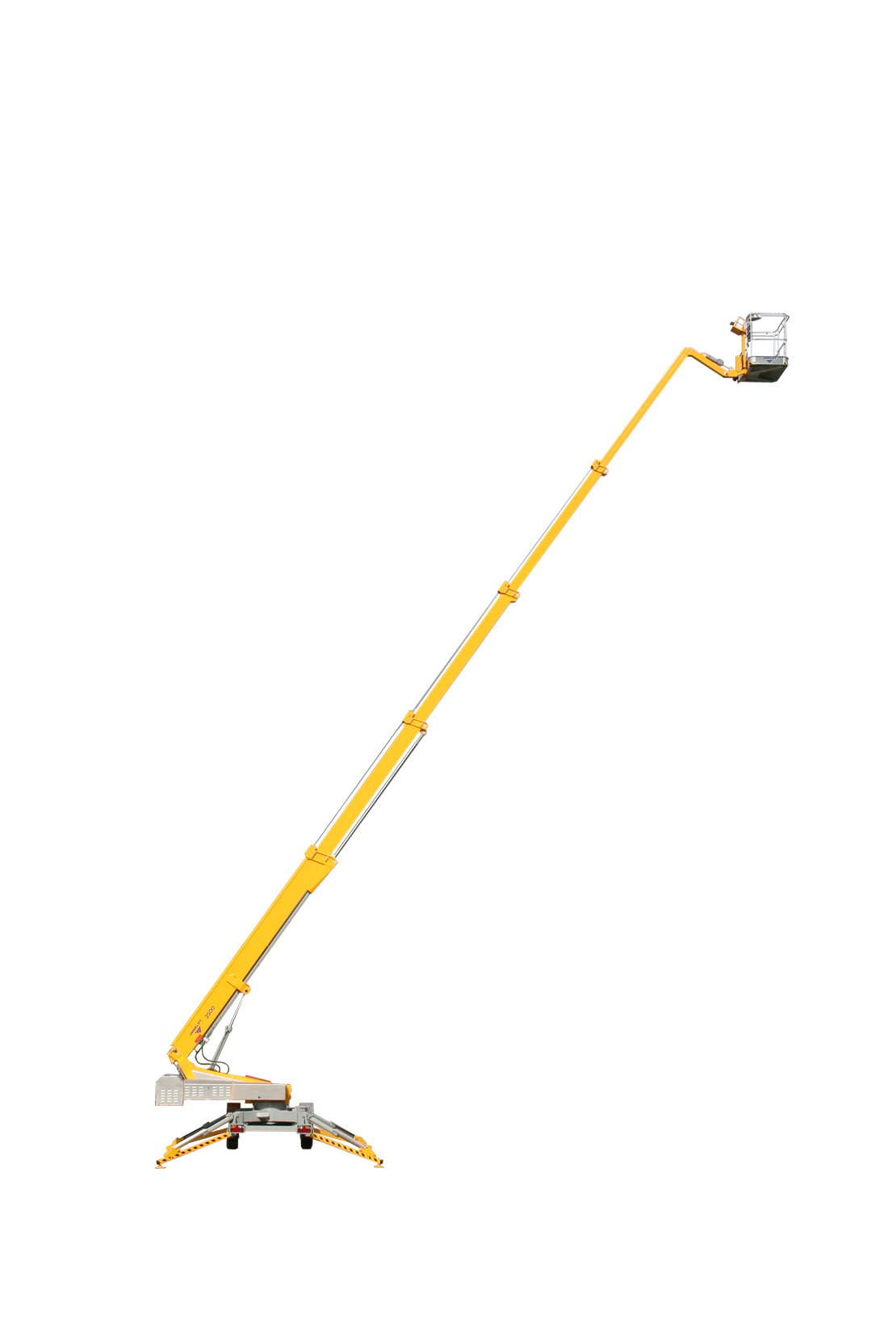 25 meter aanhangerhoogwerker Omme 2500 EBD in gebruik