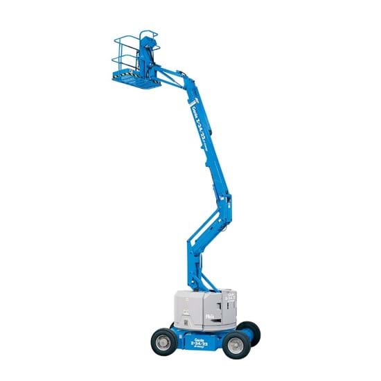 Genie Z34/22 knikarmhoogwerker in uitgevouwen positie